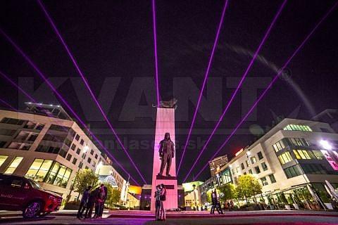 Laser art installations, Festival of Lights 2016