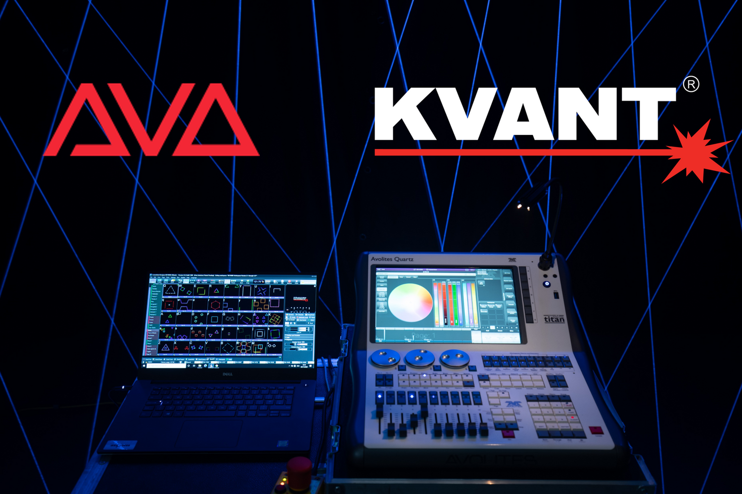 Avolites & Kvant Lasers UK team up to give laser lighting desk control with titan software.